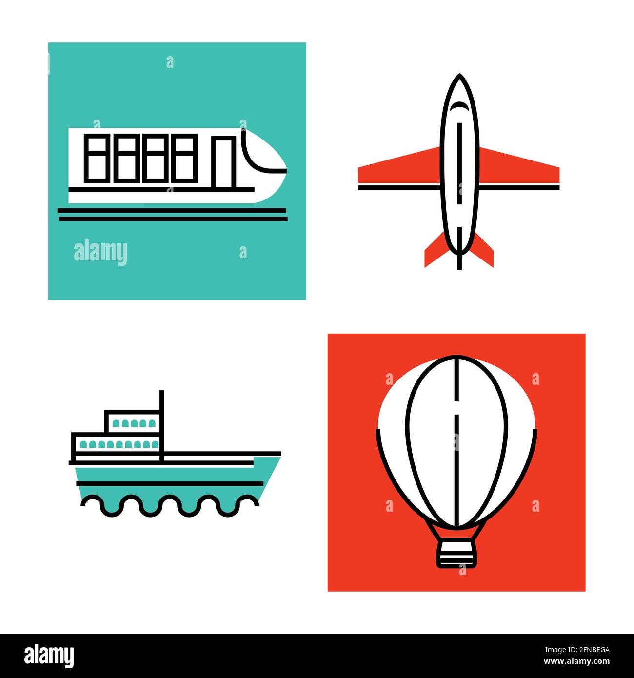 transport linear set Stock Vector Image & Art - Alamy