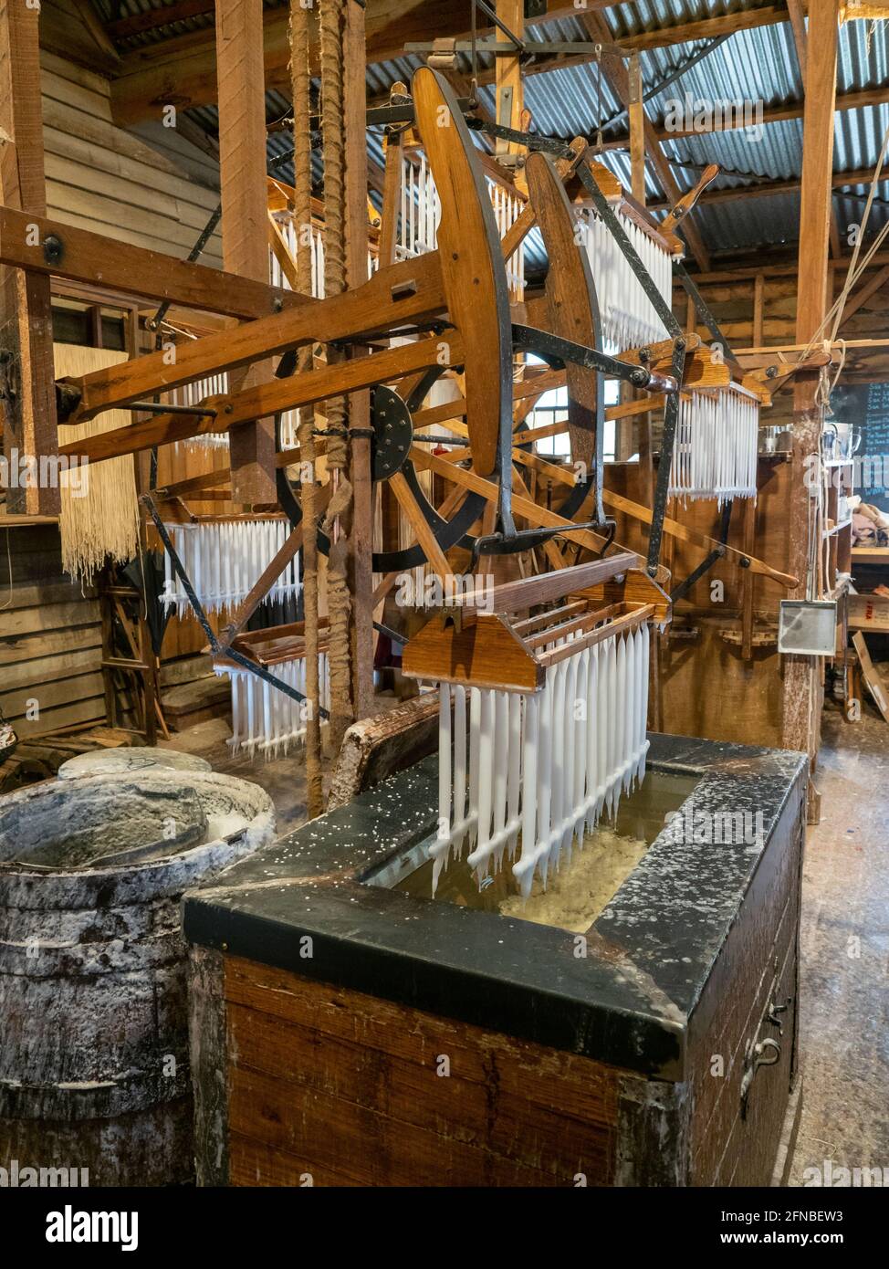 Candle making factory at Sovereign Hill, a living gold mining museum, Ballarat Australia Stock Photo