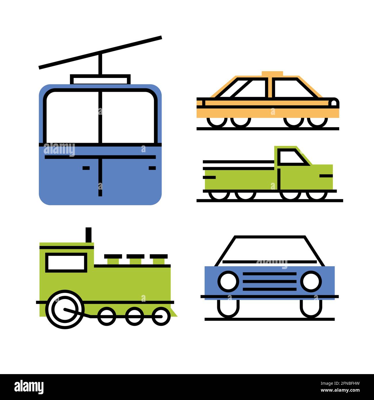 transport line and fill Stock Vector