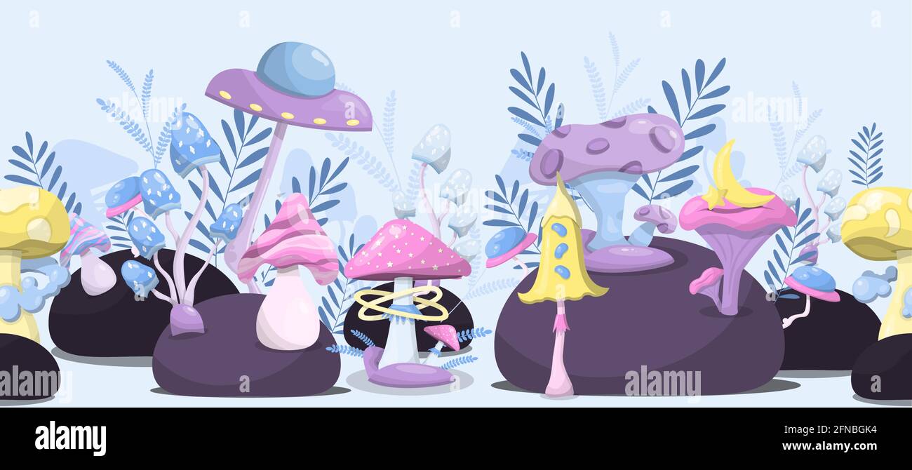 Cartoon Mushrooms High Resolution Stock Photography and Images - Alamy