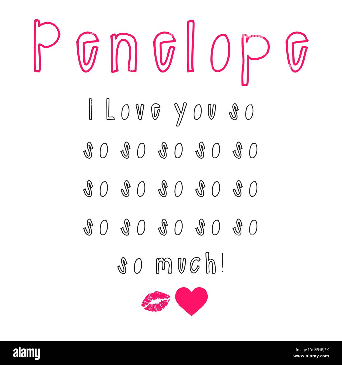 penelope girl name Stock Photo Alamy