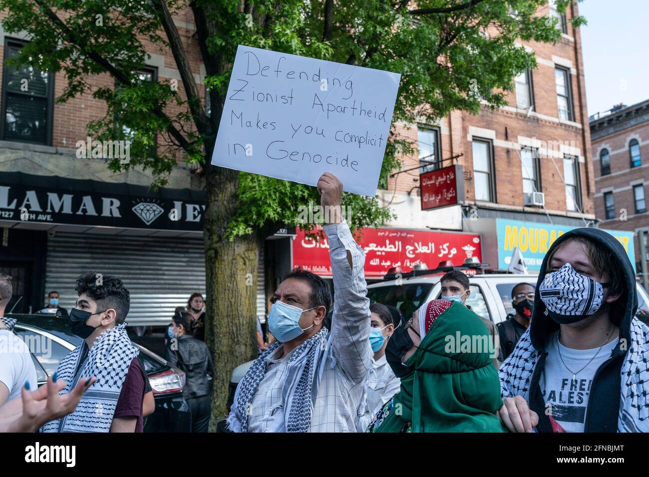 Bay Ridge Protests New York, United States. 15th May, 2021. Several thousand protesters ...