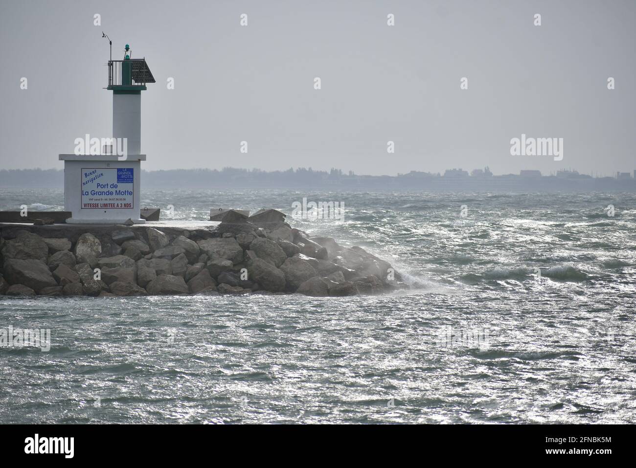 Phare de la Méditerranée between two hotels in Palavas les Flots, near  Carnon Plage, Montpellier, Occitanie, South of France Stock Photo - Alamy