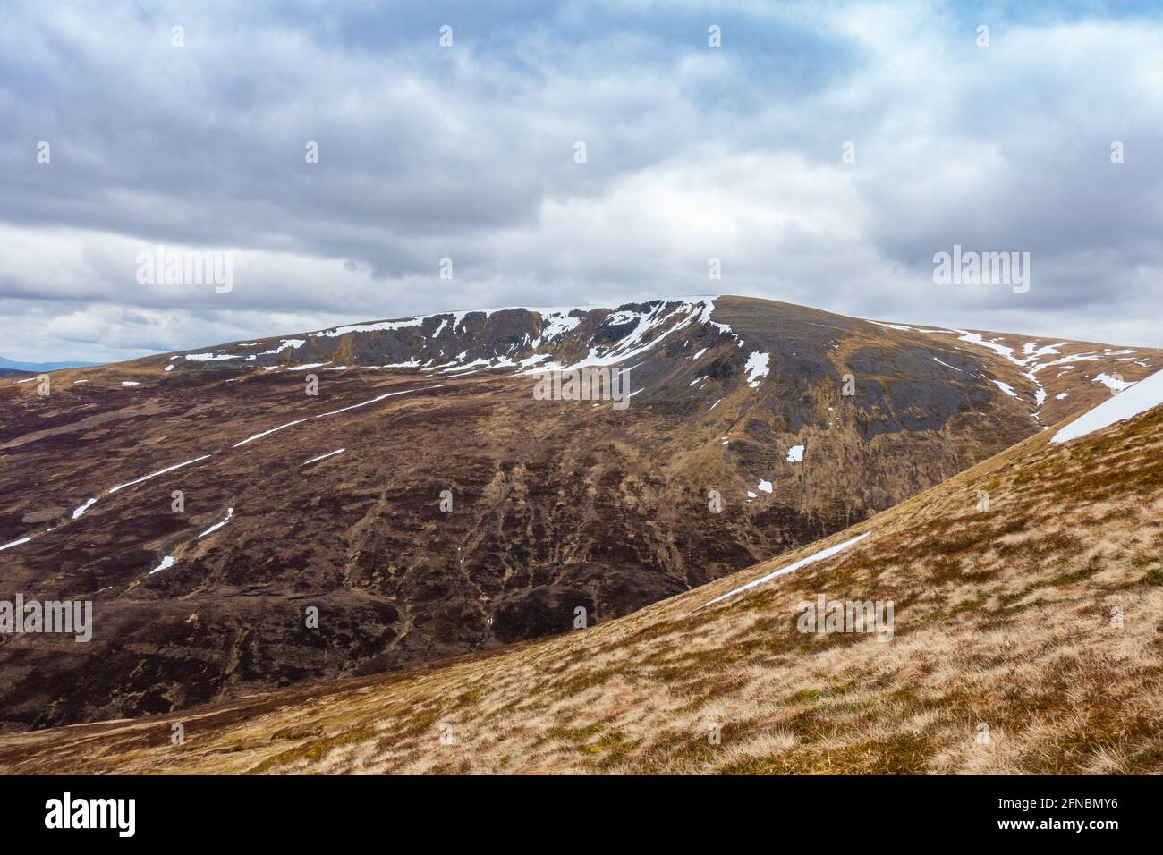The Munro Mountain of Sgairneach Mhor to the west of the Drumochter pass, Scotland Stock Photo