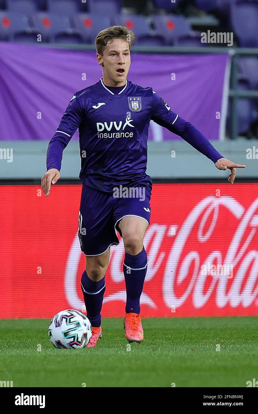 ANDERLECHT, BELGIUM - MAY 15: Yari Verschaeren of RSC Anderlecht during the  Jupiler Pro League match between RSC Anderlecht and KRC Genk at Lotto Park  Stock Photo - Alamy