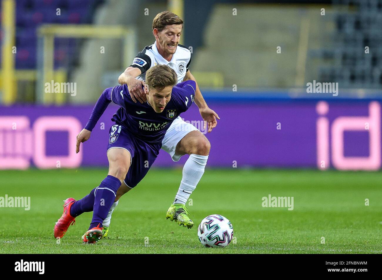 ANDERLECHT, BELGIUM - MAY 15: Yari Verschaeren of RSC Anderlecht during the  Jupiler Pro League match between RSC Anderlecht and KRC Genk at Lotto Park  Stock Photo - Alamy