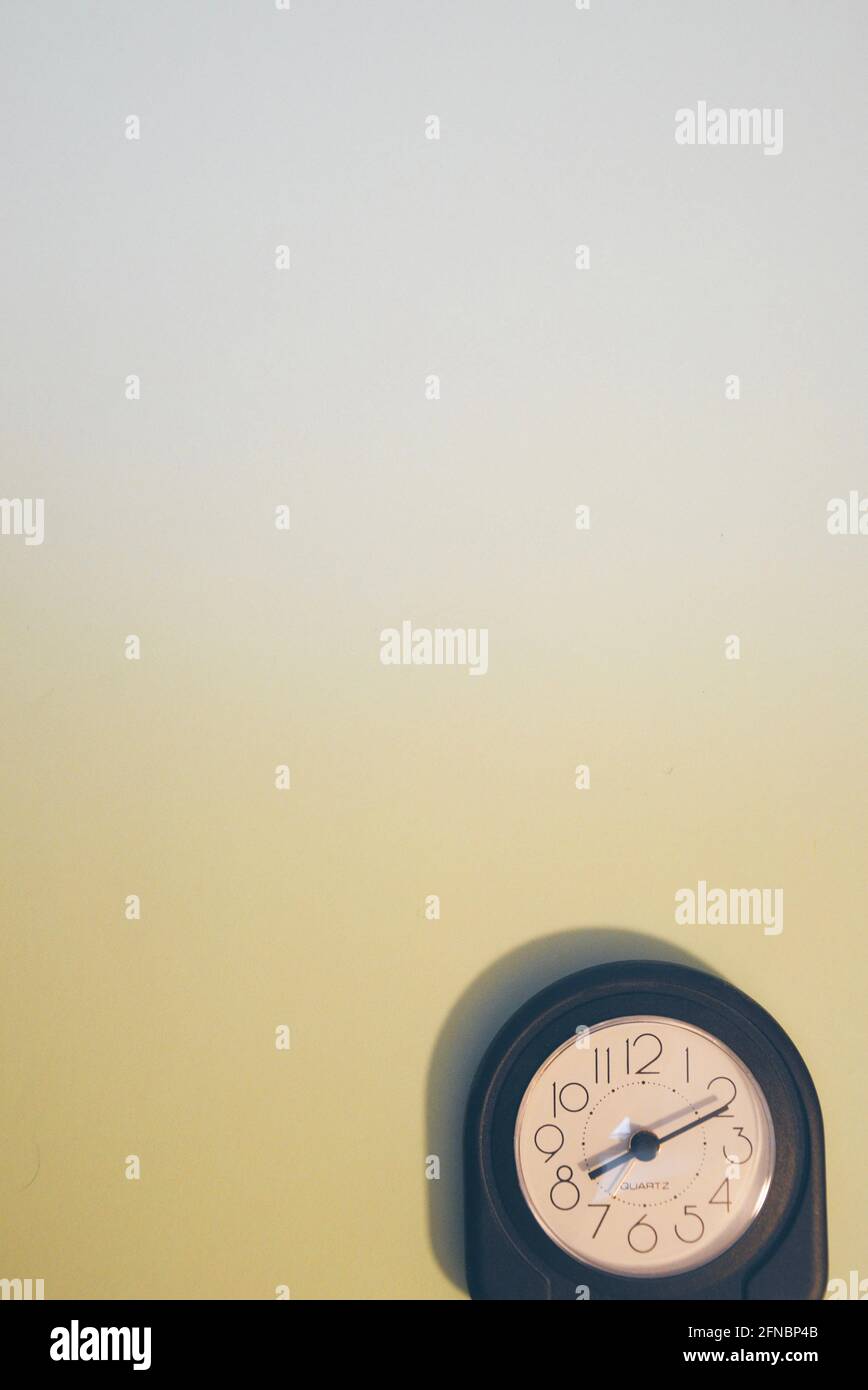 Overhead photo of a clock Stock Photo Alamy