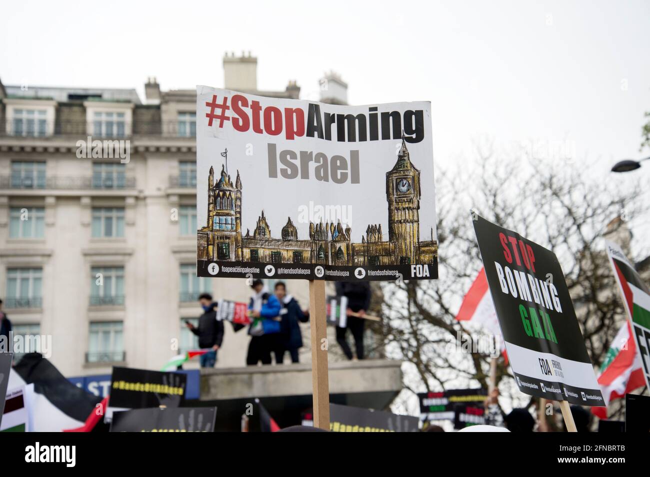 May 15th 2021.Solidarity with Palestine march on anniversary of the Nakba (catastrophe) when Palestinians commemorate the ethnic cleansing of Palestin Stock Photo