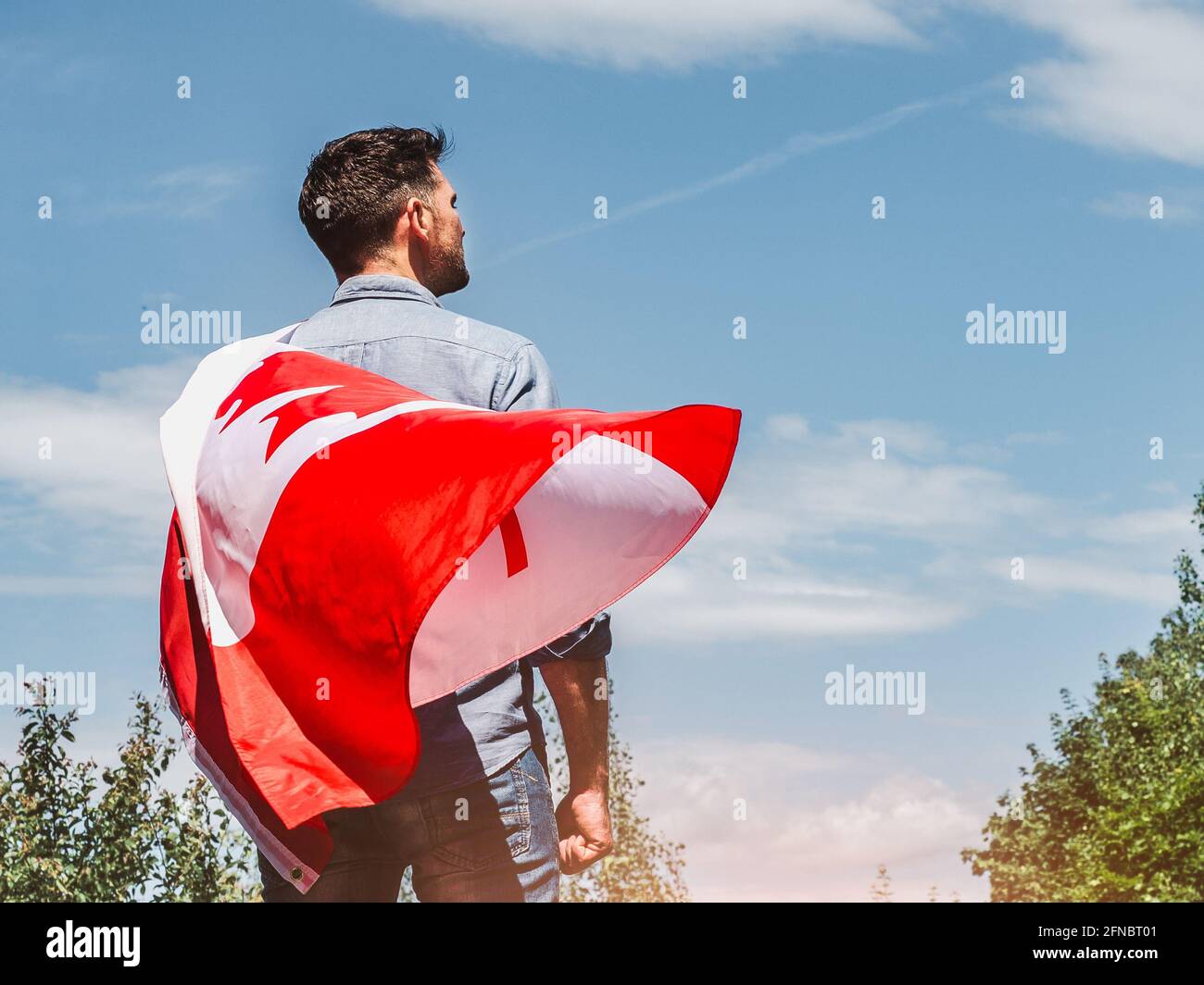 Holding canadian flag close up hi-res stock photography and images - Alamy