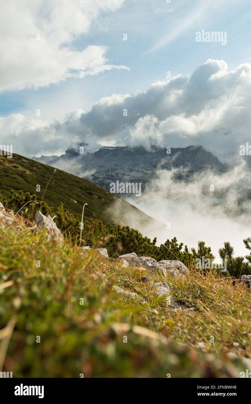 Shots from the summit of Mount Krippenstein in the Dachstein Mountains Obertraun, Austria. Stock Photo