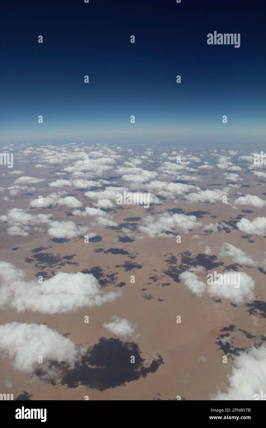 Clouds float above the Gobi Desert in China Stock Photo