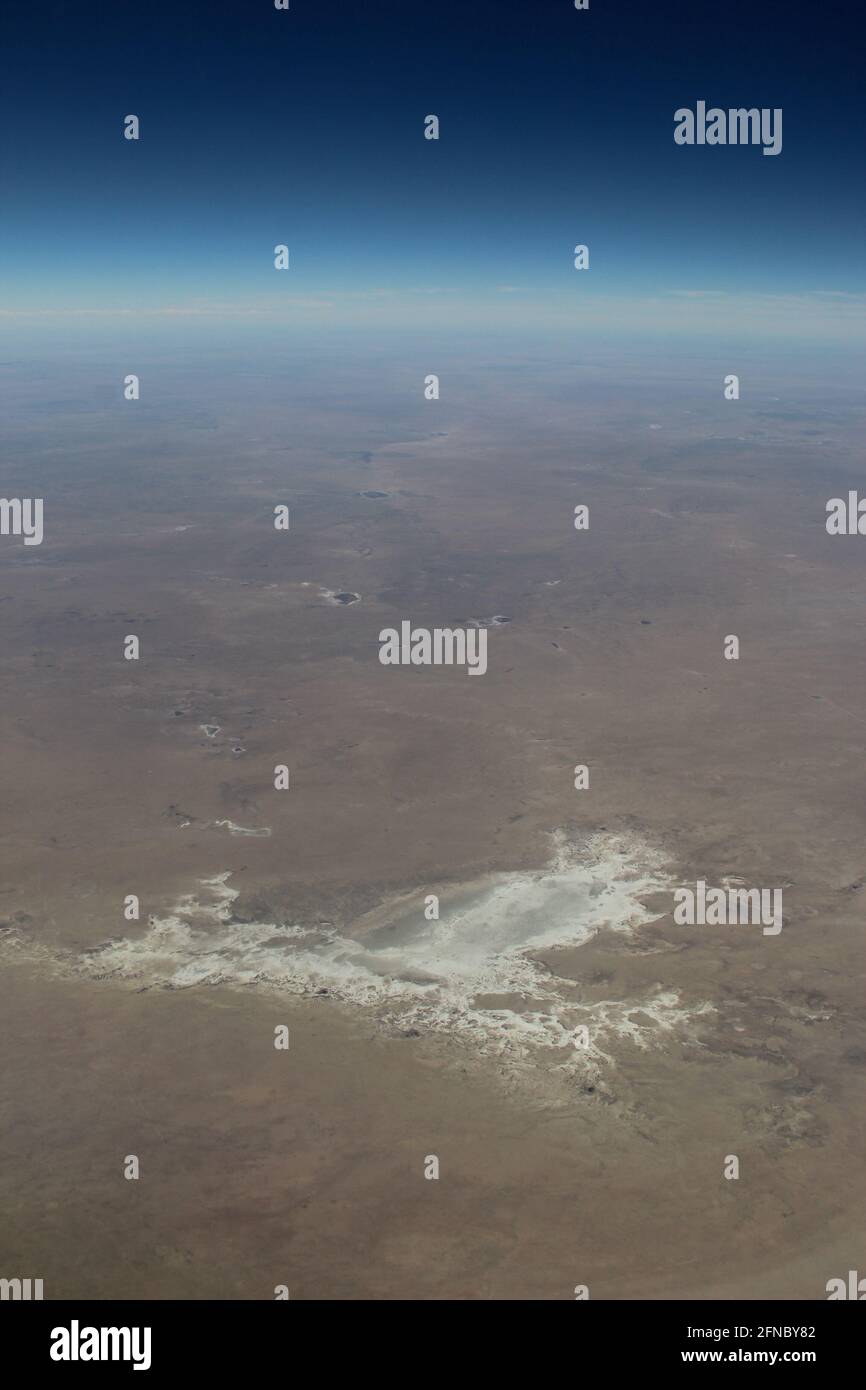 Aerial view of the Gobi Desert in China Stock Photo