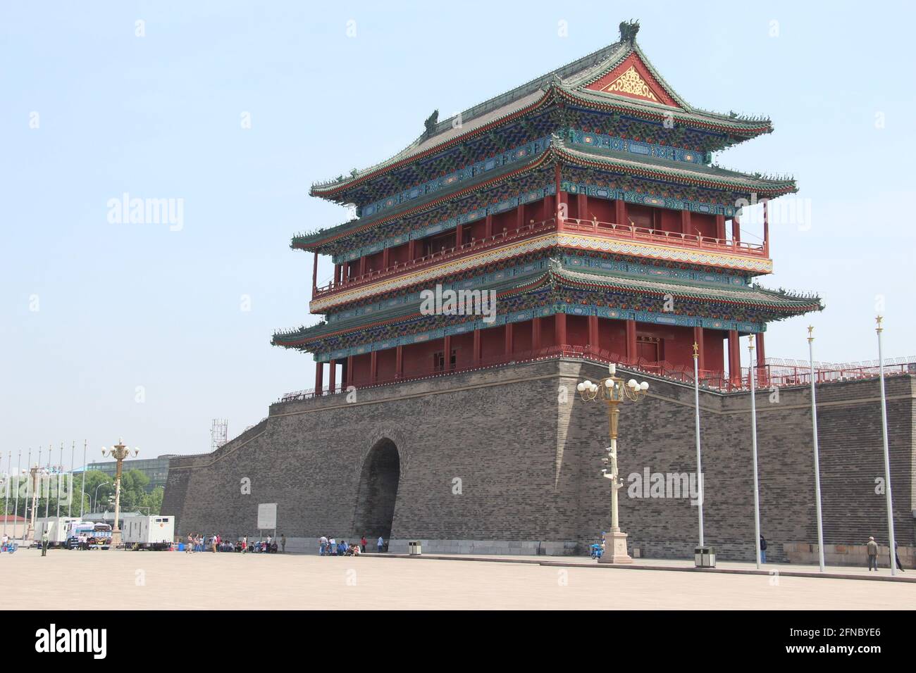 Zhengyangmen gate, part of the old city wall of Beijing, China Stock Photo