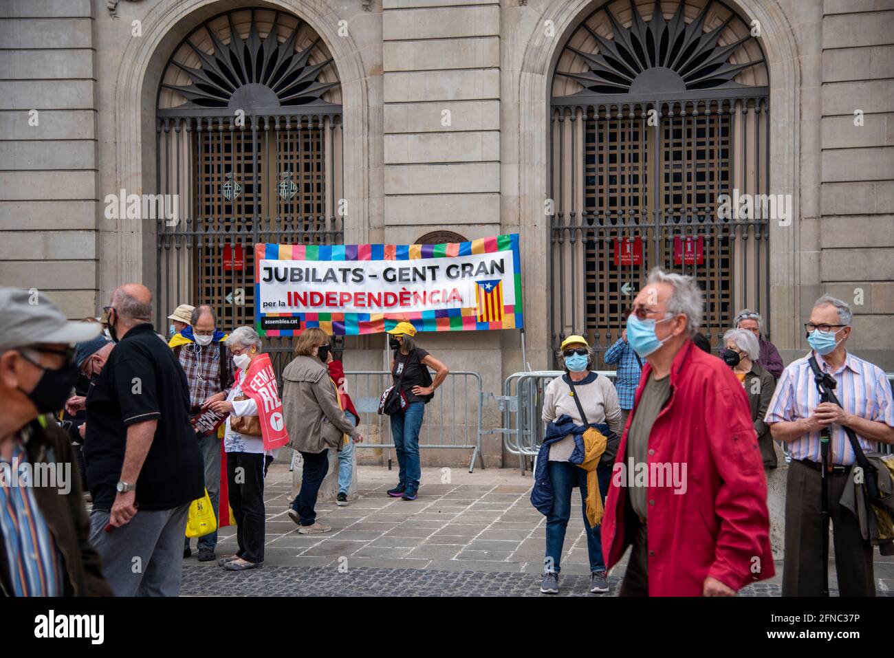 Cataluña ESPAÑA  La ANC exige un acuerdo a ERC y JxCat: 'Si hay elecciones nunca más estaremos a vuestro lado' Stock Photo