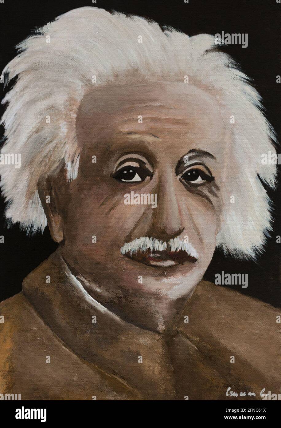 Albert Einstein portrait Stock Photo