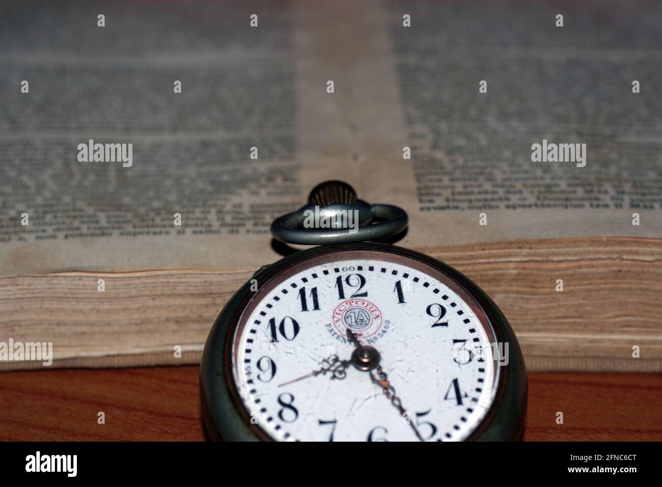 Old pocketclock closeup Stock Photo Alamy