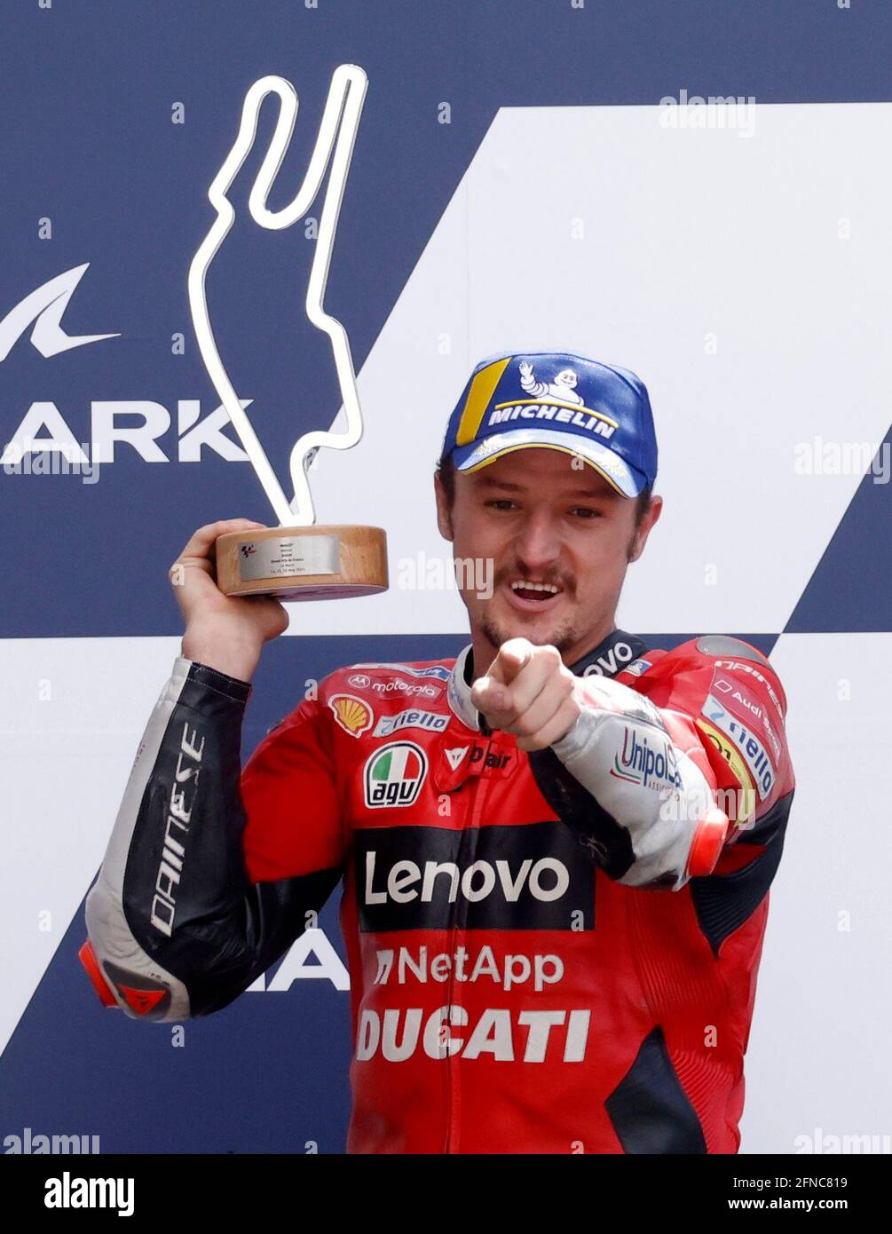 MotoGP - French Grand Prix - Circuit Bugatti, Le Mans, France - May 16,  2021 Ducati Lenovo Team's Jack