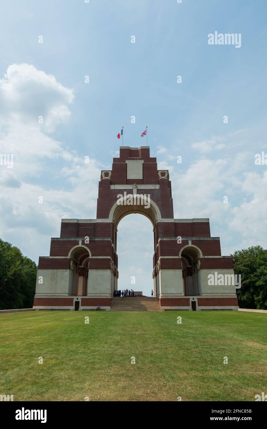 Photographs taken of the Thiepval Memorial in France in the summer Stock Photo