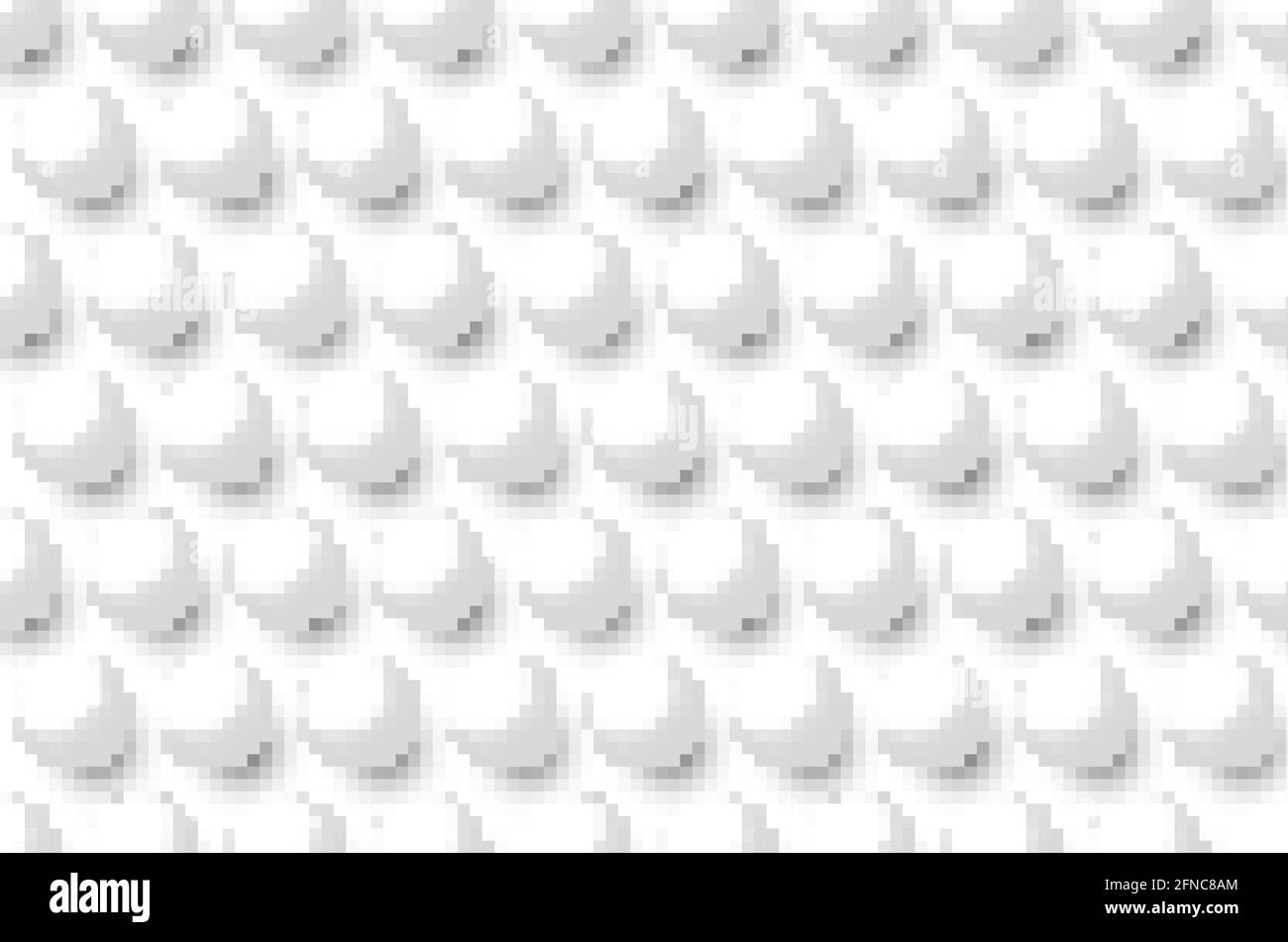 3D realistic white circle ball sphere seamless pattern background and texture. Vector illustration Stock Vector