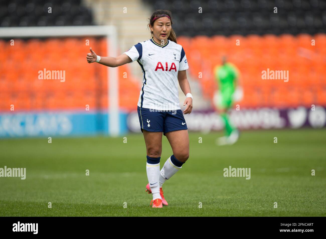 London, UK. 16th May, 2021. London, UK. May 2nd : Cho (Tottenham) gestures during the 2020-21 FA Women's Cup fixture between Tottenham Hotspur and Sheffield United at The Hive. Credit: Federico Guerra Morán/Alamy Live News Stock Photo