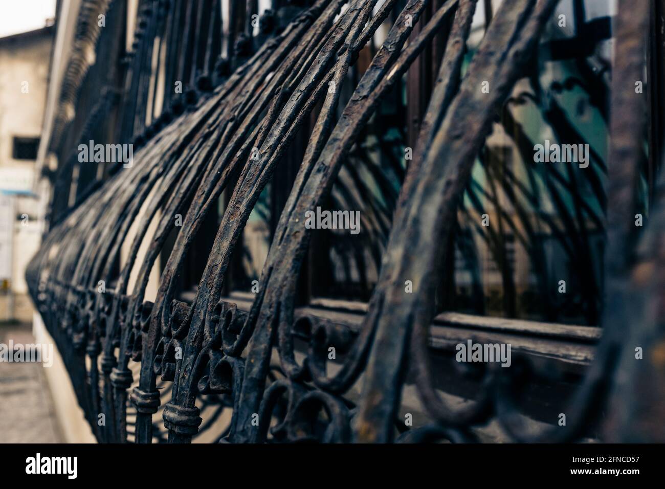 An old rusty metal fence Stock Photo - Alamy