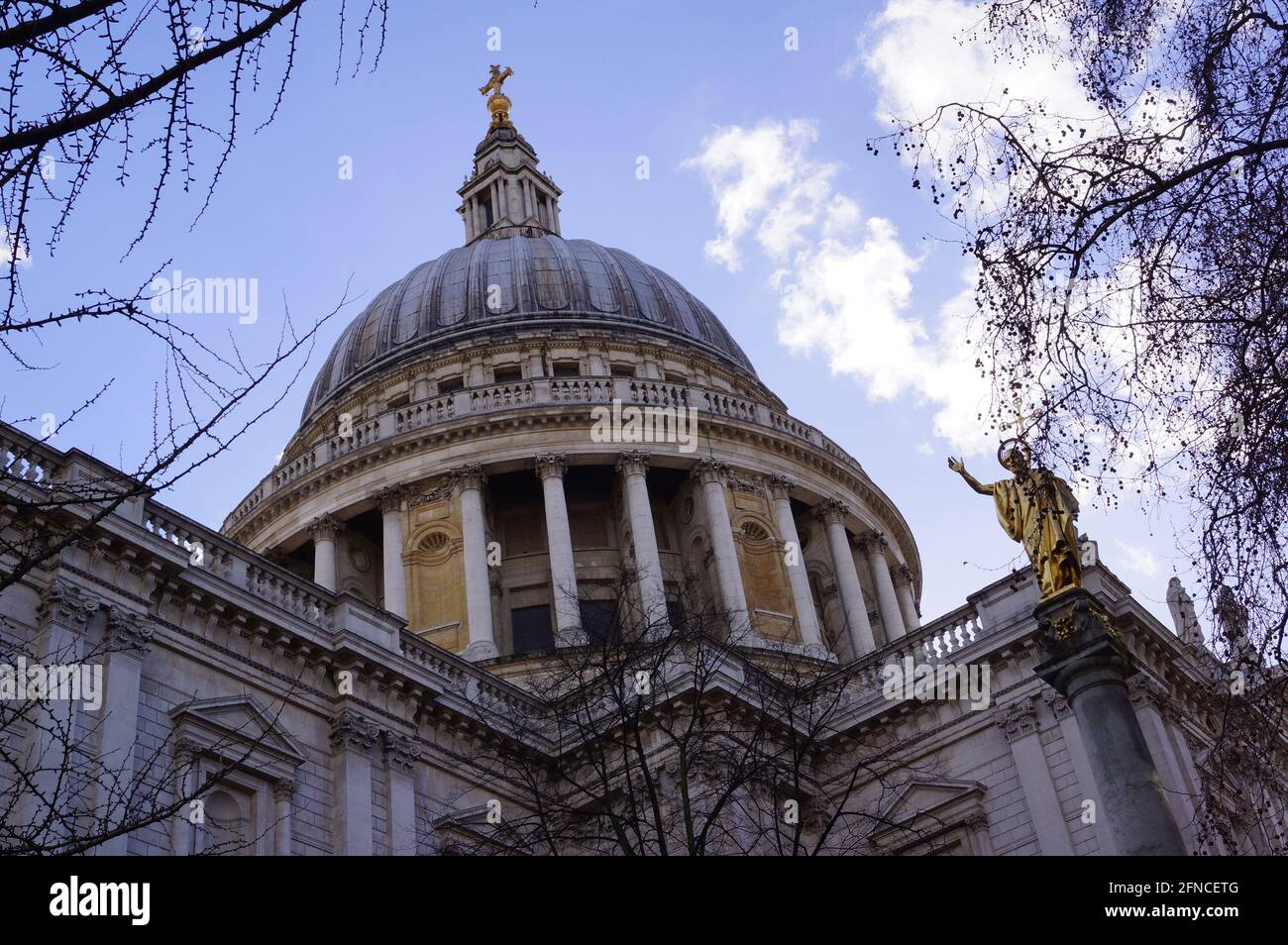 London, UK: a view from below of the dome of St. Paul's Cathedral Stock Photo