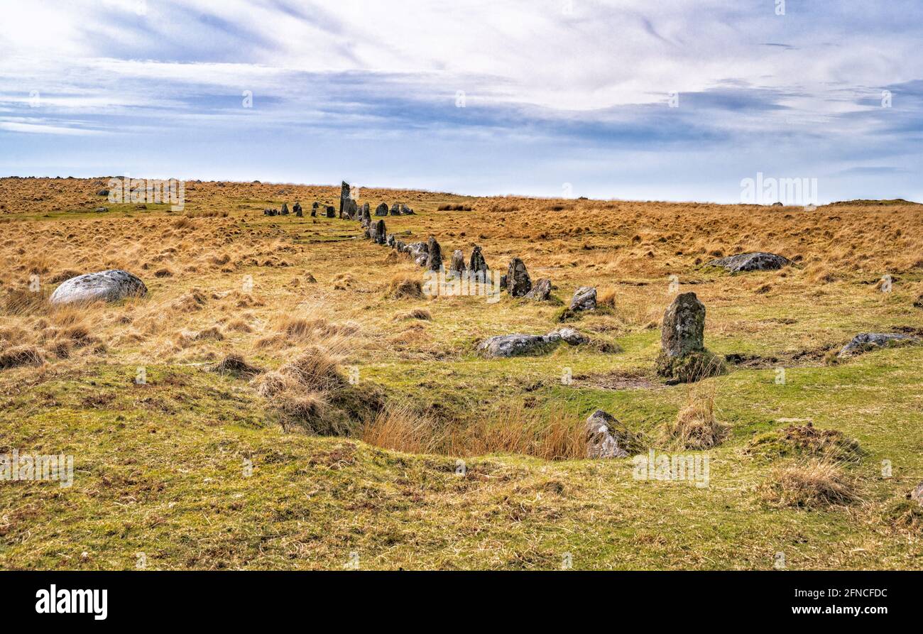Down tor stone circle hi-res stock photography and images - Alamy