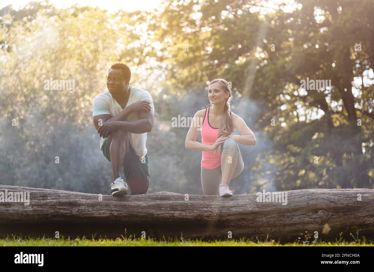 Stretching after exercise hi-res stock photography and images - Alamy