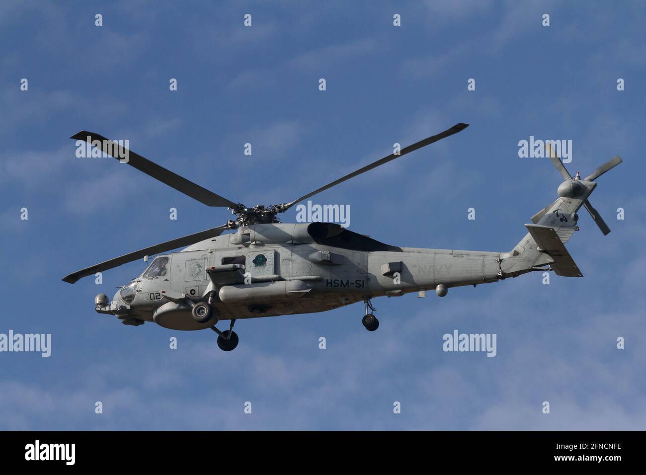 Yamato, Japan. 4th Dec, 2018. A Sikorsky MH-60R Seahawk helicopter with the Helicopter Maritime Strike Squadron (HSM-51, known as the War Lords flies out of Naval Air Facility in Kanagawa. Credit: Damon Coulter/SOPA Images/ZUMA Wire/Alamy Live News Stock Photo