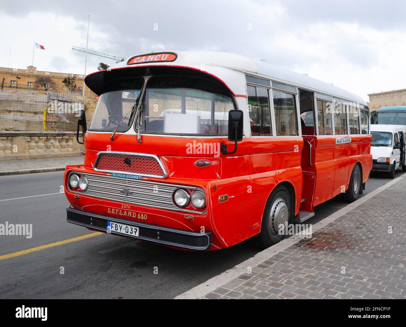 Leyland Comet Coach, Valetta, Malta Stock Photo