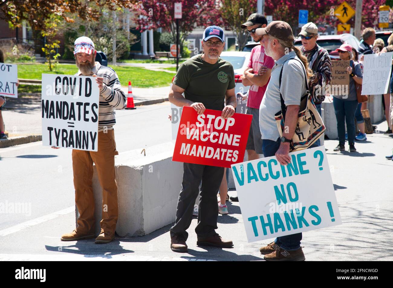 Cape Cod Against Medical Mandates Event. Main Street, Hyannis