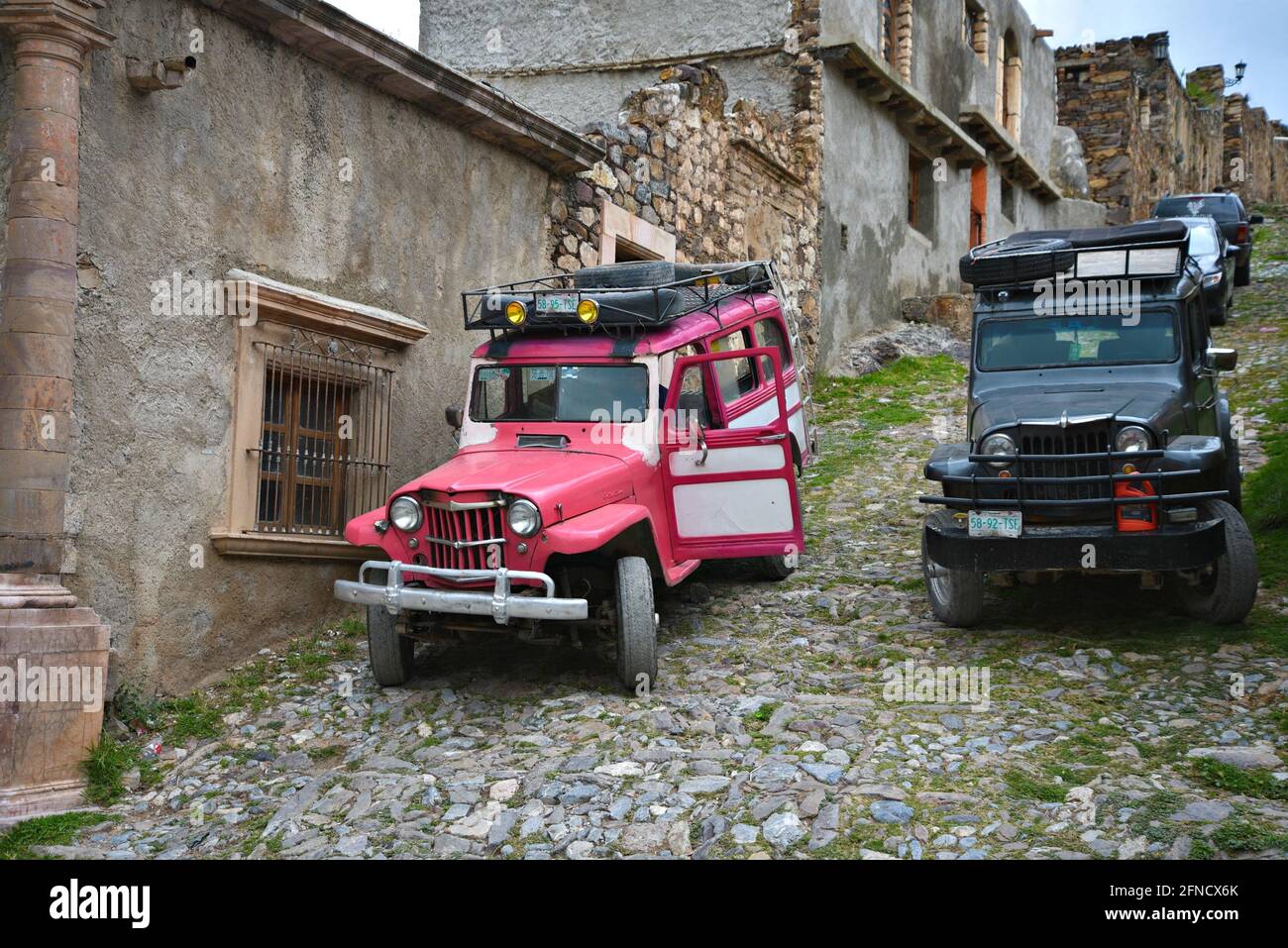 Willy Jeep station wagons for adventure rides on the old cobblestone ...
