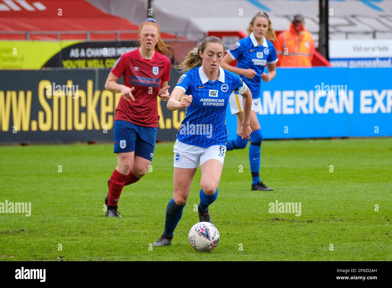 Crawley, UK. 16th May, 2021. Megan Connolly (8 Brighton & Hove Albion) during the FA Cup game between Brighton & Hove Albion and Huddersfield Town at The Peoples Pension Stadium in Crawley Credit: SPP Sport Press Photo. /Alamy Live News Stock Photo