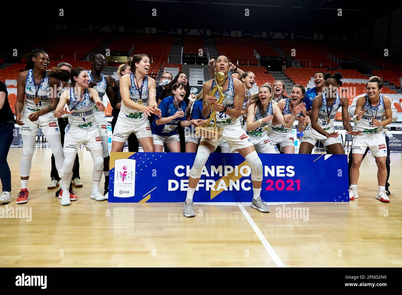 Bssket Landes team Winner during the Women's French championship, LFB