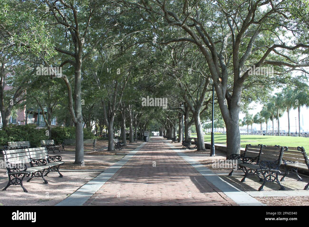 Waterfront park walkway Charleston, South Carolina Stock Photo Alamy