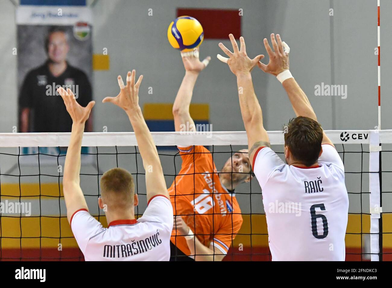 Wens Kudde Onafhankelijkheid APELDOORN, NETHERLANDS - MAY 16: Tomislav Mitrasinovic, Ivan Raic of Croatia, Robbert Andringa of the Netherlands during the European Championship Qualification match between Croatia and The Netherlands at Omnisport on May 16, Wens Kudde Onafhankelijkheid APELDOORN, NETHERLANDS - MAY 16: Tomislav Mitrasinovic, Ivan Raic of Croatia, Robbert Andringa of the Netherlands during the European Championship Qualification match between Croatia and The Netherlands at Omnisport on May 16,