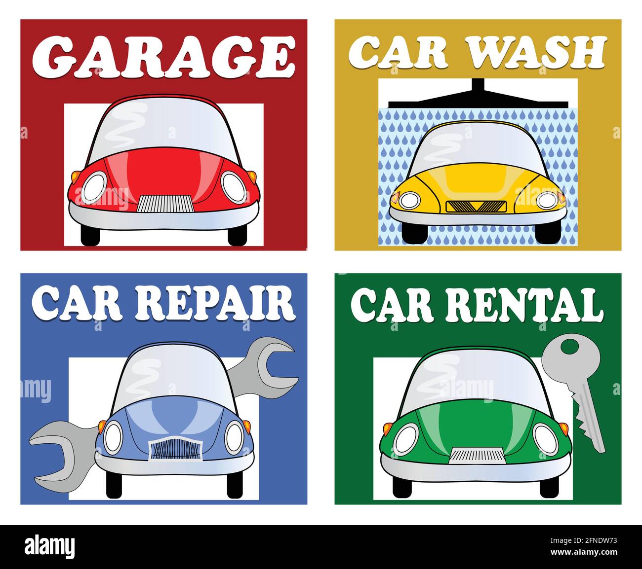 Services for motorists and drivers garage, car wash, car repair, car