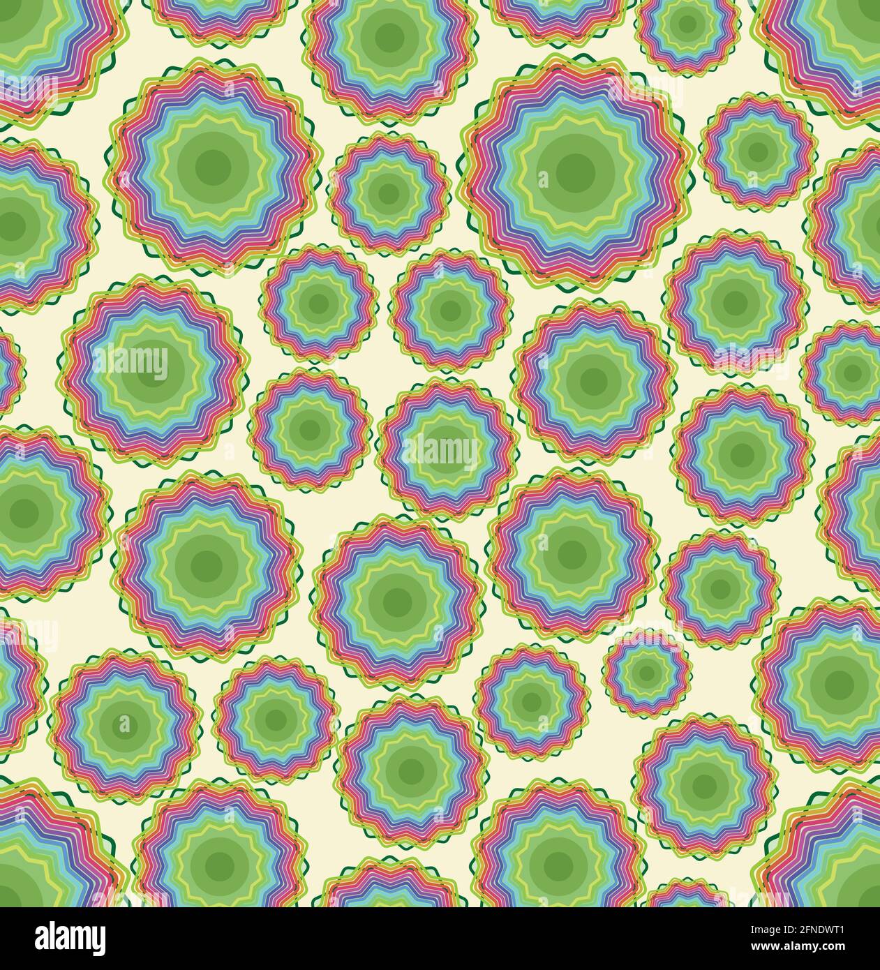 Seamless abstract vector background with pied cheerful circle patterns ...