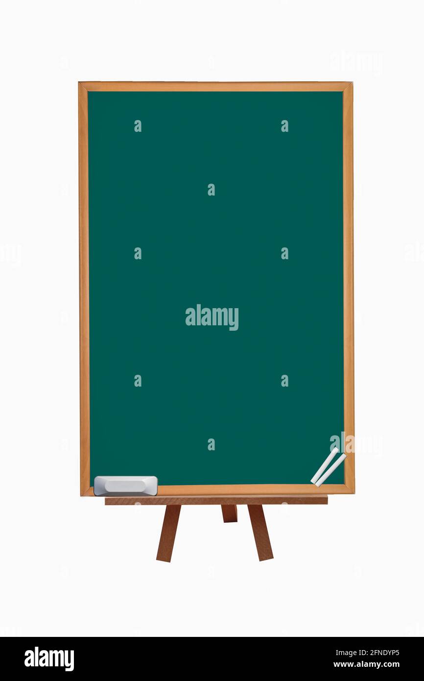 Easle stand with green board Royalty Free Vector Image