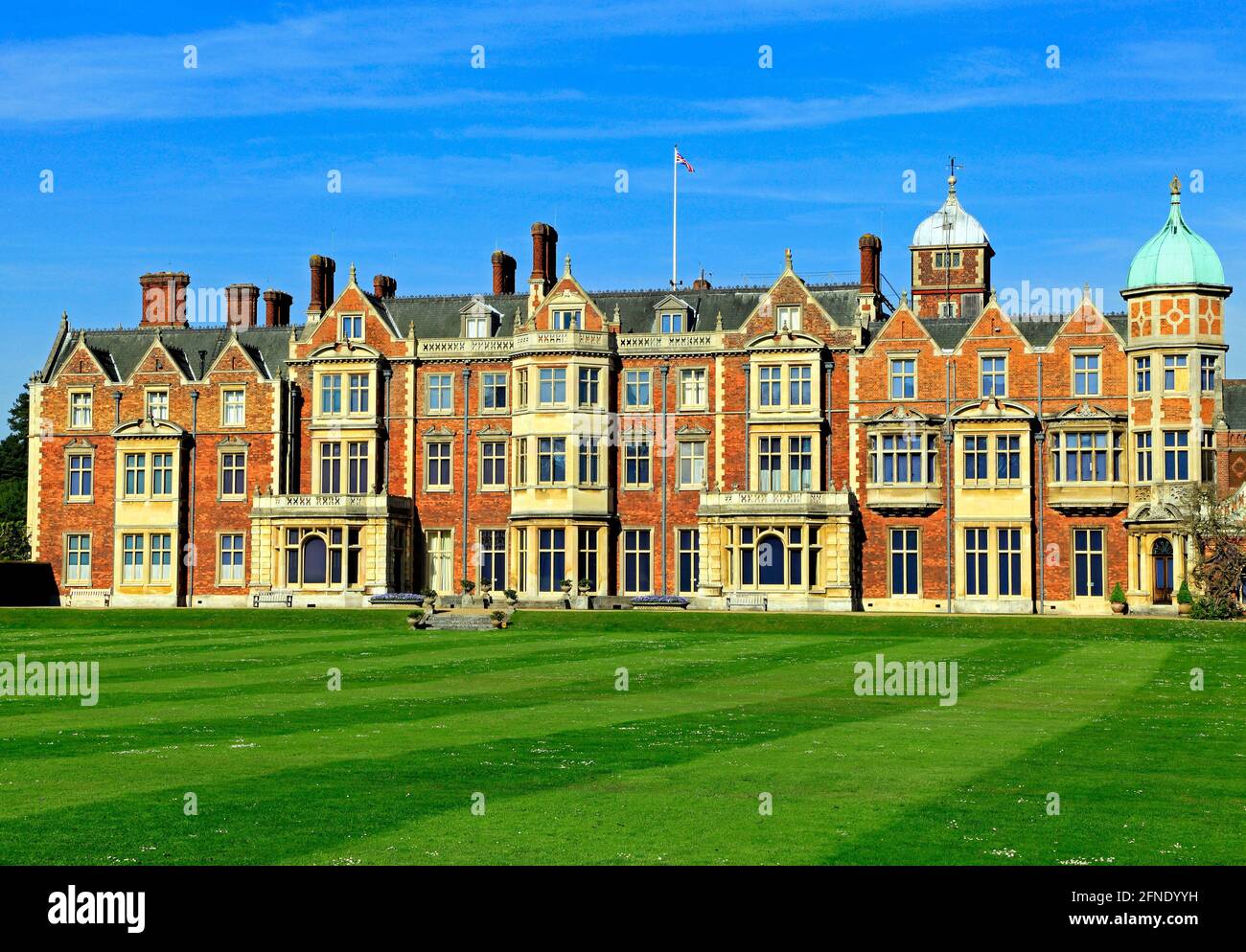 Sandringham House, Norfolk, country retreat, of HM the Queen, 19th ...