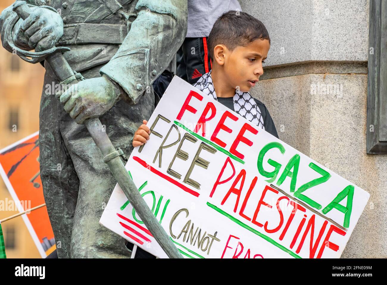 Allentown, Pennsylvania, USA. 16th May, 2021. YUSIF ABDELAZIZ, 10, of