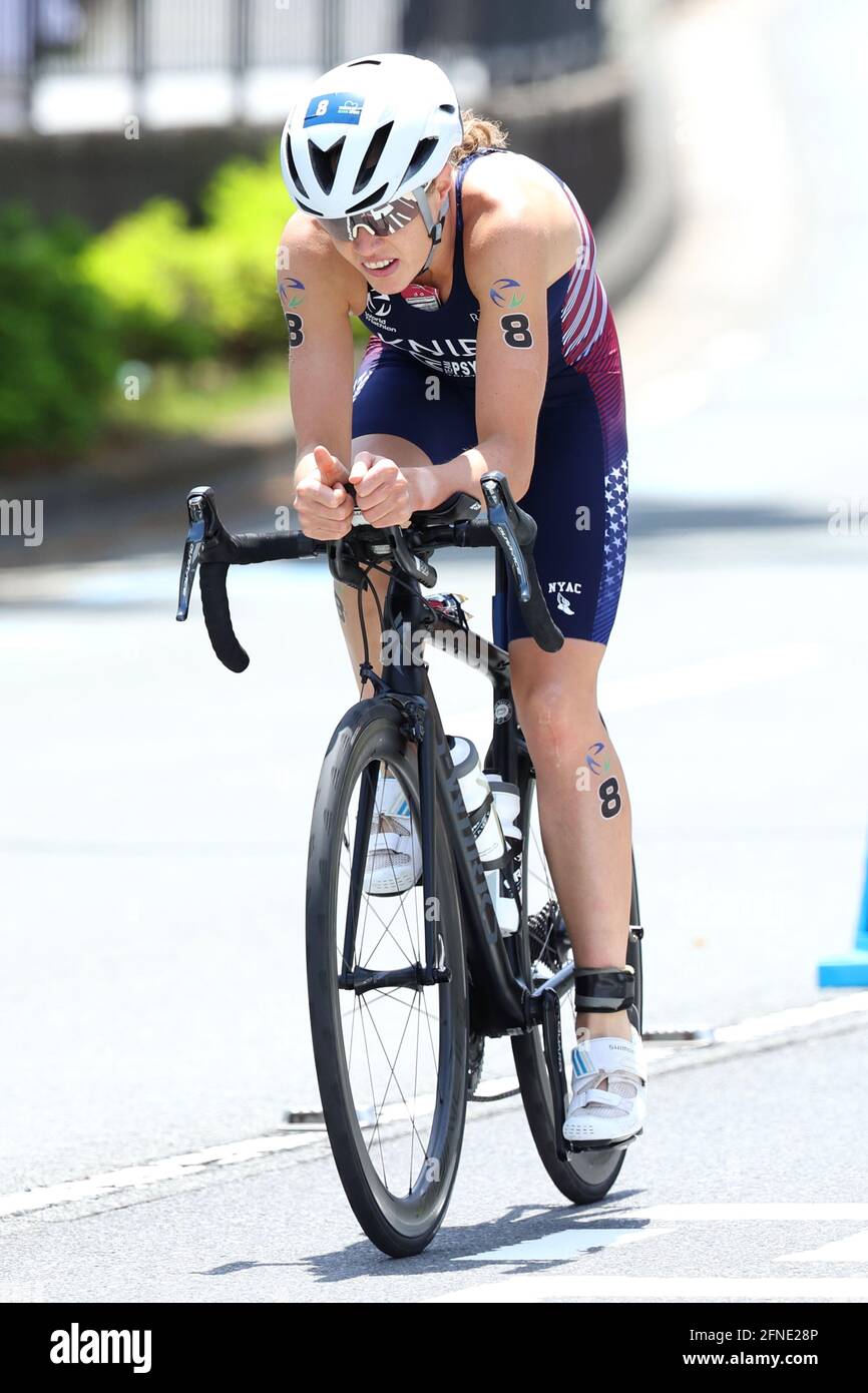 Yokohama, Kanagawa, Japan. 15th May, 2021. Taylor Knibb (USA) Triathlon : ITU World Triathlon Championship Series Yokohama 2021 Women's Elite in Yokohama, Kanagawa, Japan . Credit: Naoki Nishimura/AFLO SPORT/Alamy Live News Stock Photo