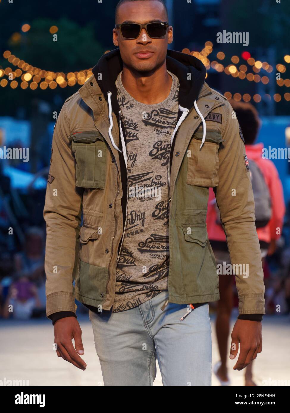 A male model walks the runway at the Alton Gray fashion show held during  the Fashion and Design Festival in Montreal. Quebec,Canada Stock Photo -  Alamy