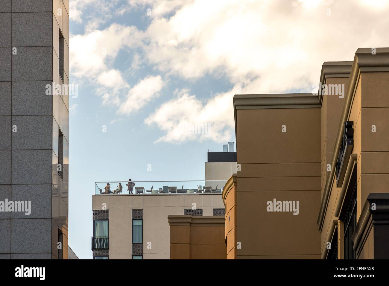 Modern highrise condos and office buildings in Cherry Creek district