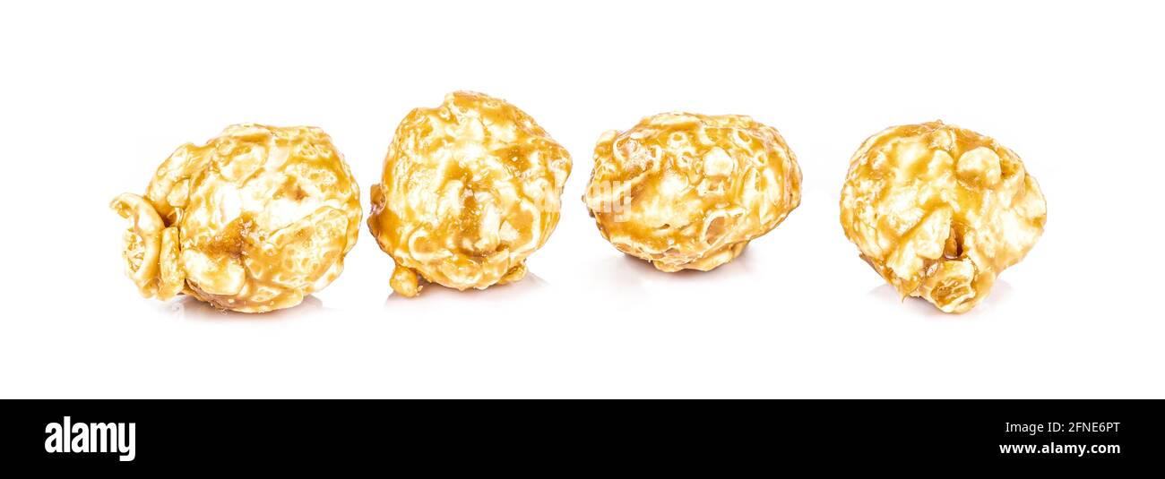 caramel popcorn isolated on white background Stock Photo