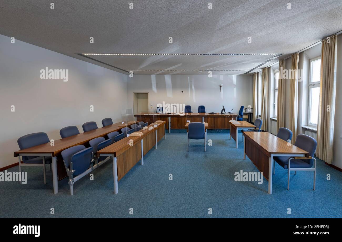 Courtroom 1 at the Erding Local Court, Bavaria, Germany Stock Photo