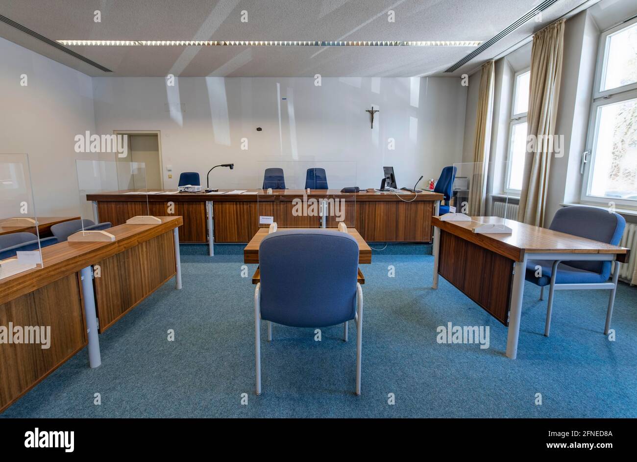 Courtroom 1 at the Erding Local Court, Bavaria, Germany Stock Photo