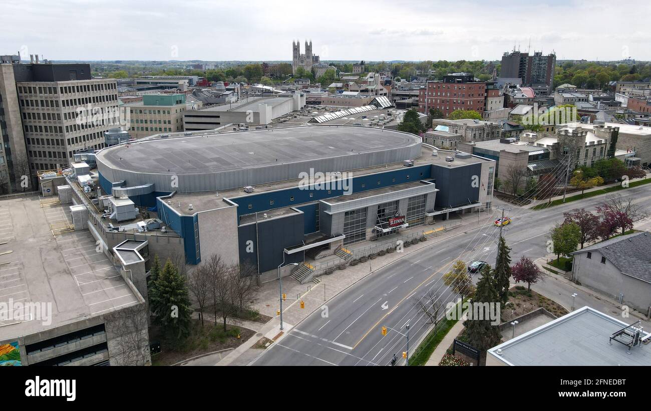 May 16th 2021, Sleeman Centre Arena Aerial Guelph Ontario Canada. The