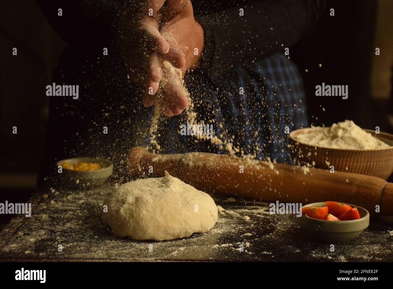 Dough vs Flour Stock Photo Alamy