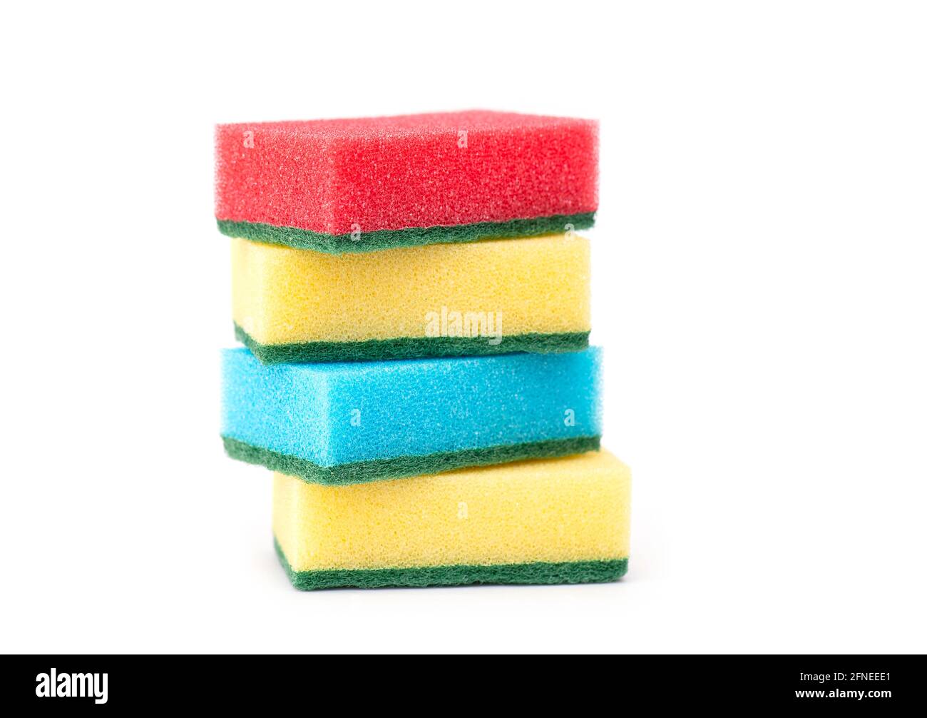 Yellow foam rubber sponge for dishwashing on white background. House  cleaning tool. Simple everyday cleaning sponge studio photo. Everyday  routine dom Stock Photo - Alamy